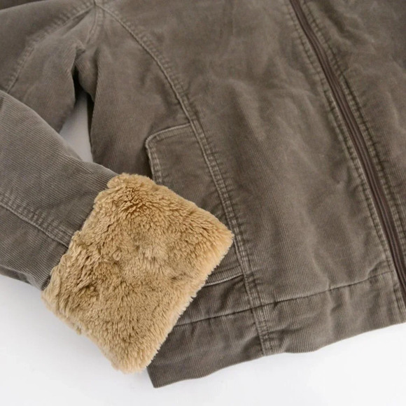 Fire Fly Brown Cord  Bomber Jacket Size Large - Picture 8 of 13